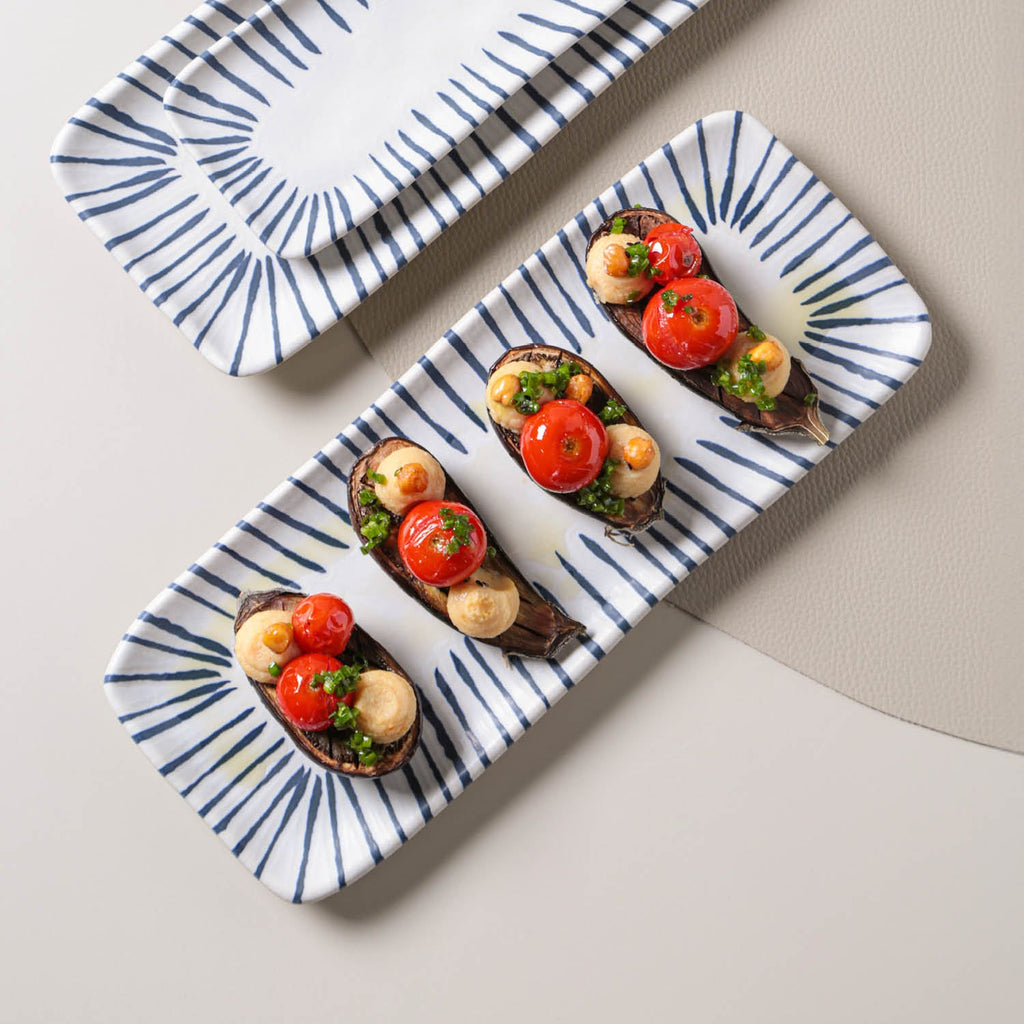 Elemento Medium Rectangular Platters, Set of 4