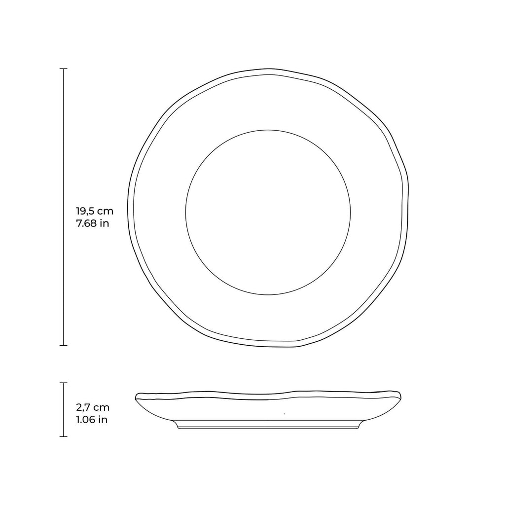 Chromium Dessert Plates, Set of 6 - (7.68")