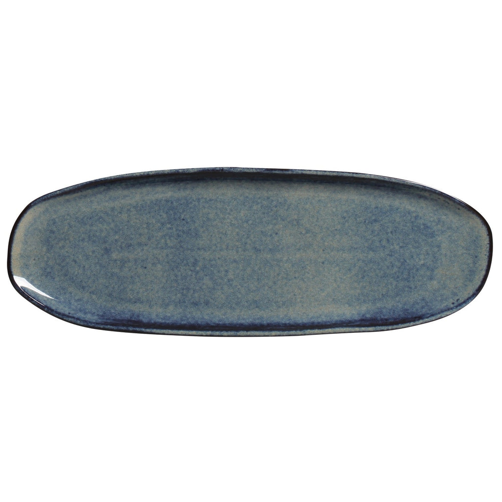 Denim Large Shallow Oval Platters, Set of 4