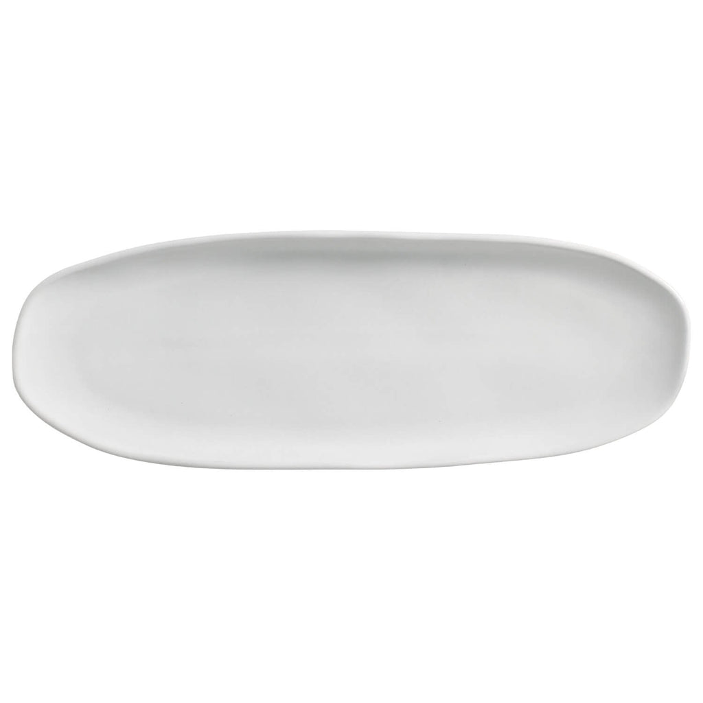 New White Large Shallow Oval Platters, Set of 4