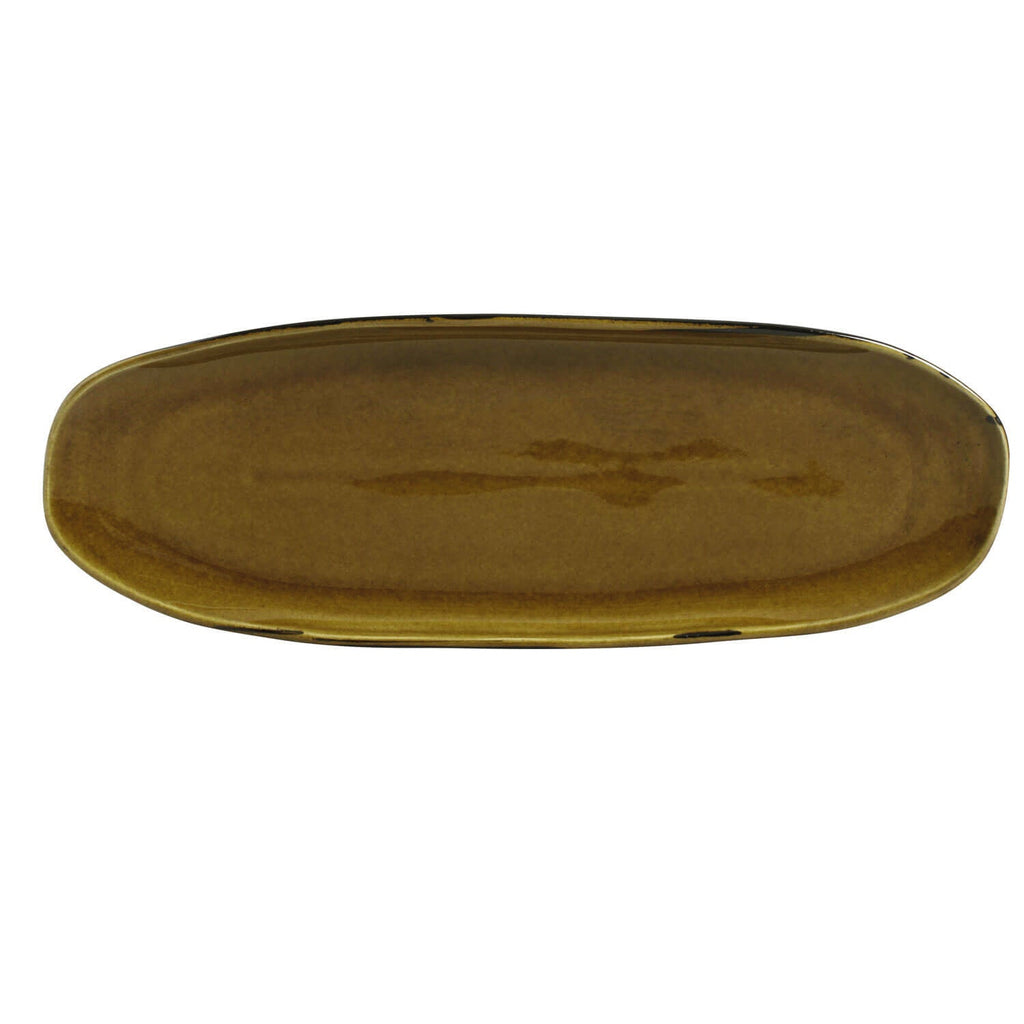 Amber Large Shallow Oval Platters, Set of 4