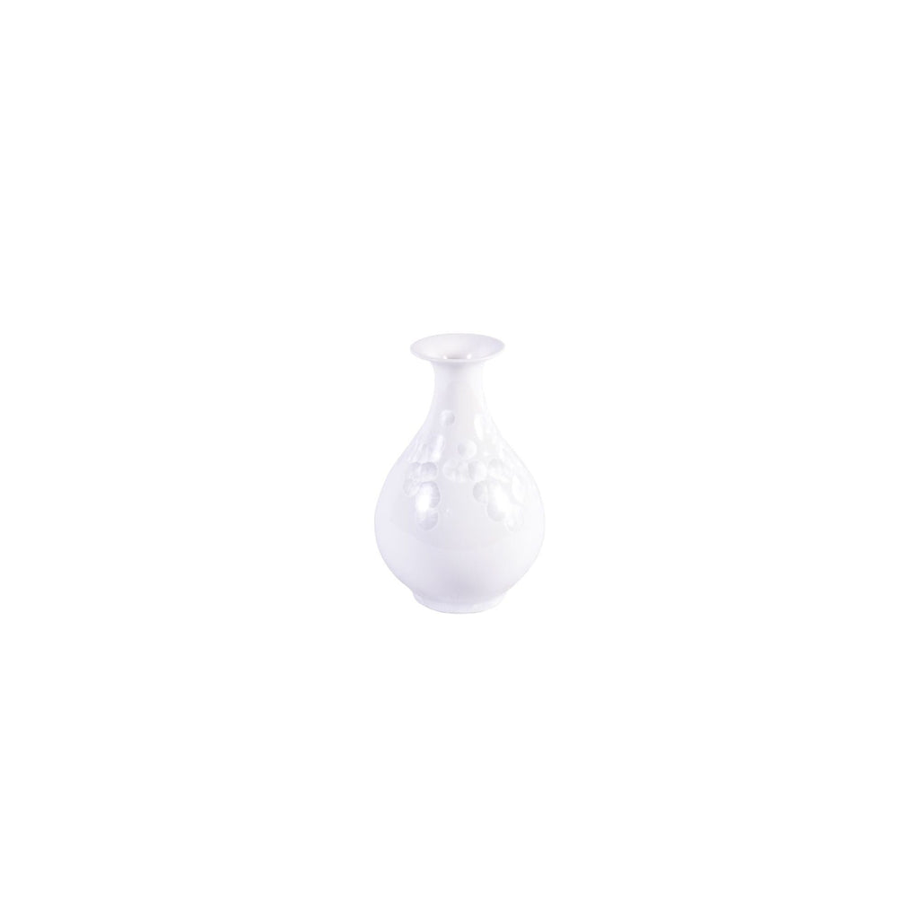 White Crystal Shell Pear Shaped Vase Small