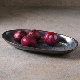 Titanium Large Deep Oval Platters, Set of 4