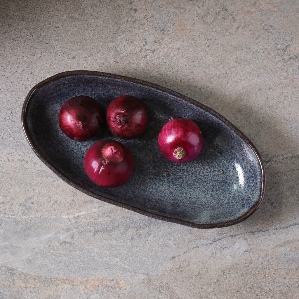 Titanium Large Deep Oval Platters, Set of 4