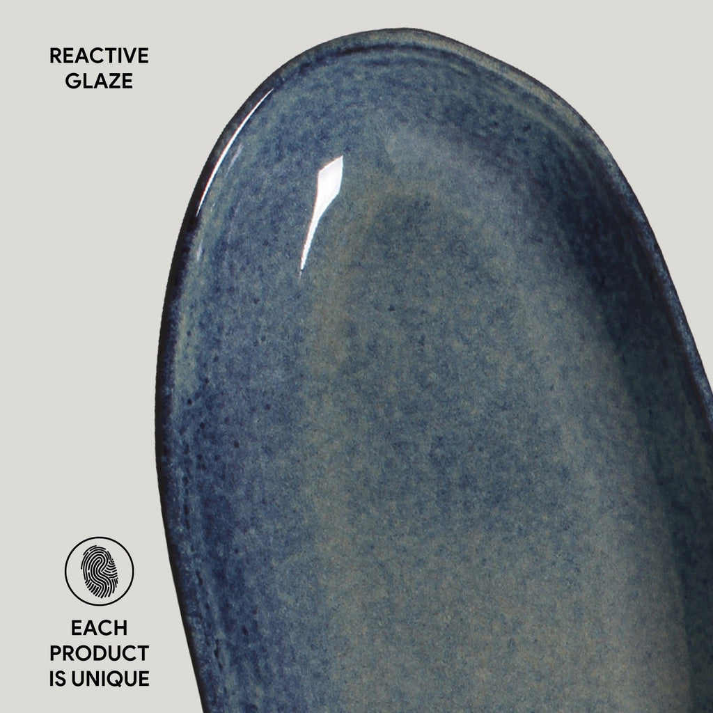 Denim Large Deep Oval Platters, Set of 4