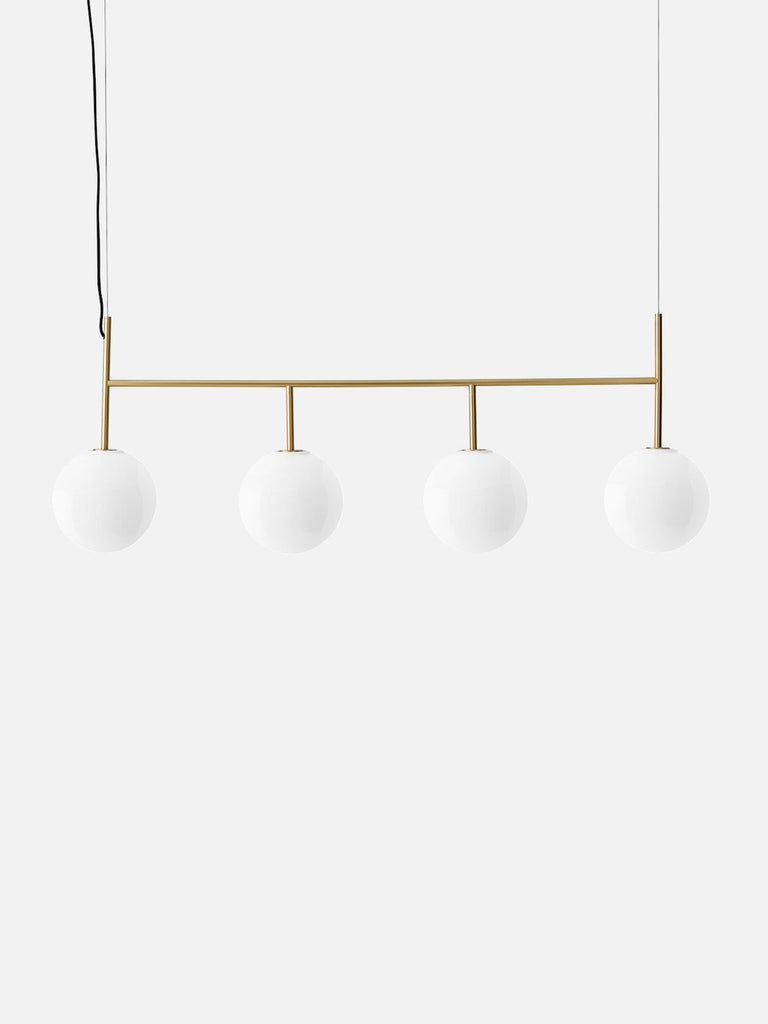 TR Lamp, Suspension Frame, Brushed Brass, Glossy Opal
