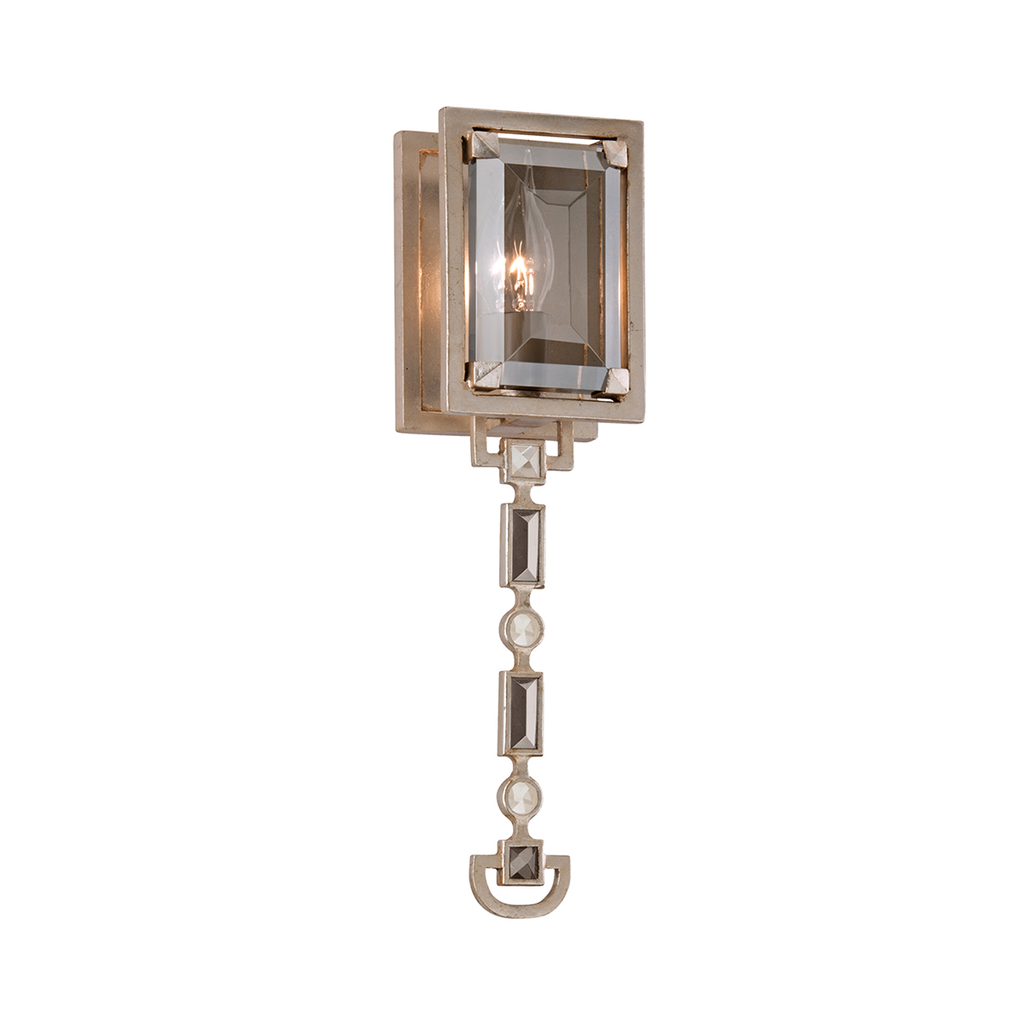 Paparazzi Wall Sconce 15" - Silver Leaf