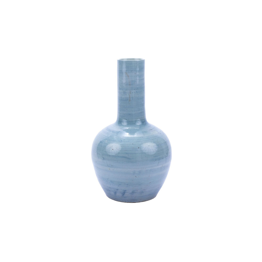 Lake Blue Globular Vase Large