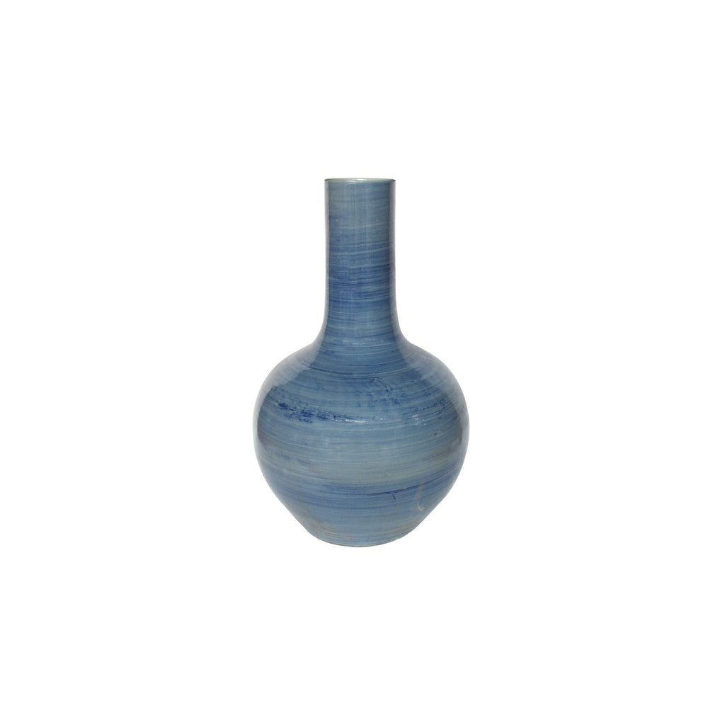 Lake Blue Globular Vase Medium