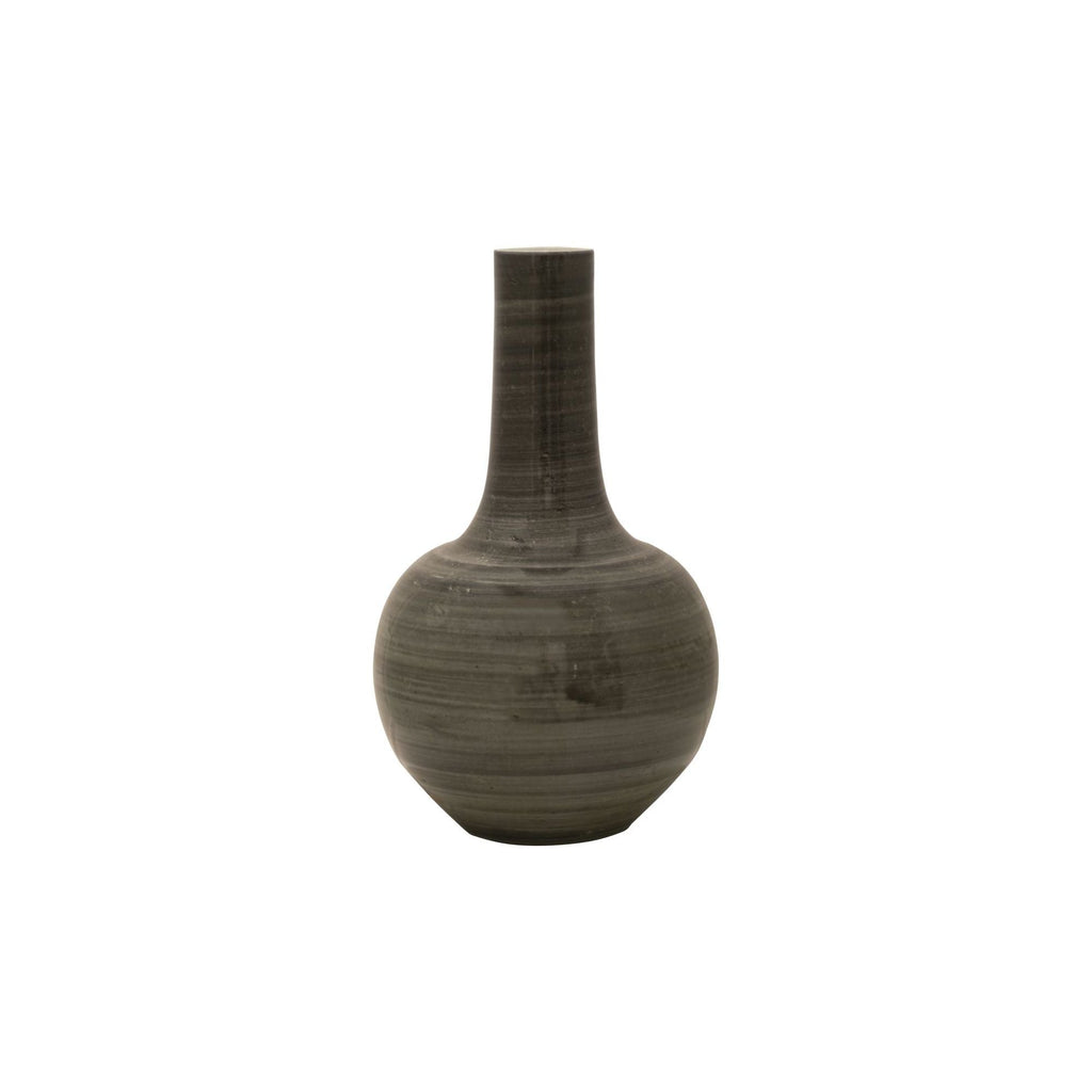 Iron Gray Globular Vase Small