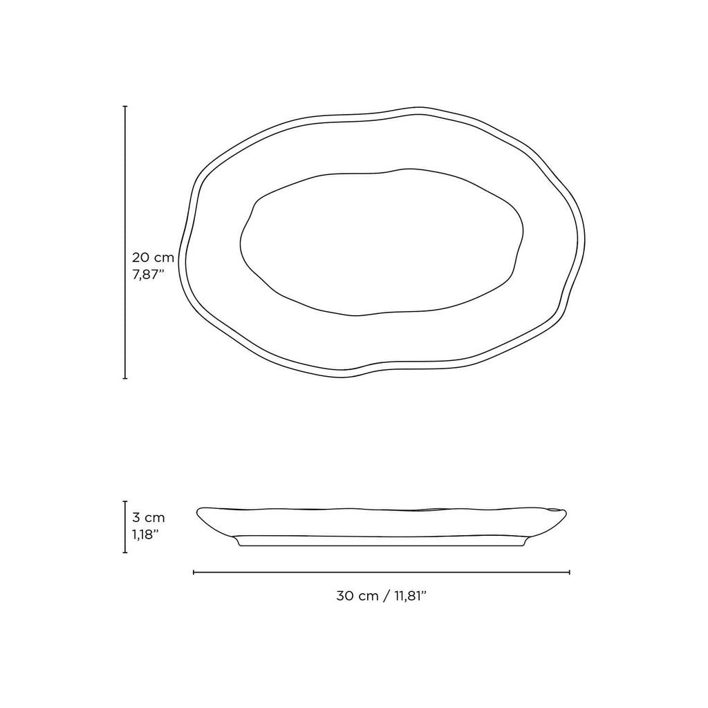 Dijon Medium Shallow Oval Platters, Set of 4