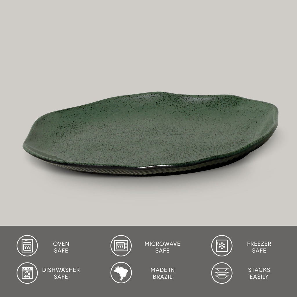 Greenery Medium Shallow Oval Platters, Set of 4