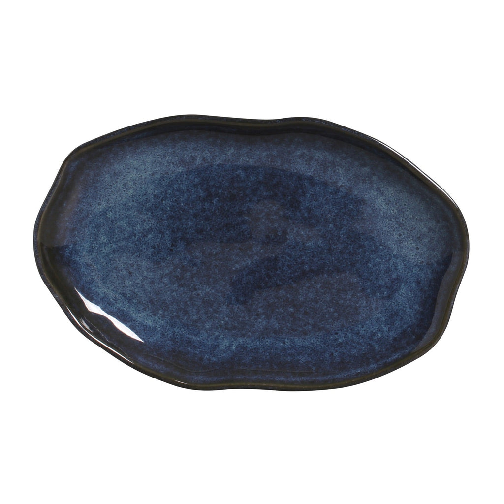 Denim Medium Shallow Oval Platters, Set of 4