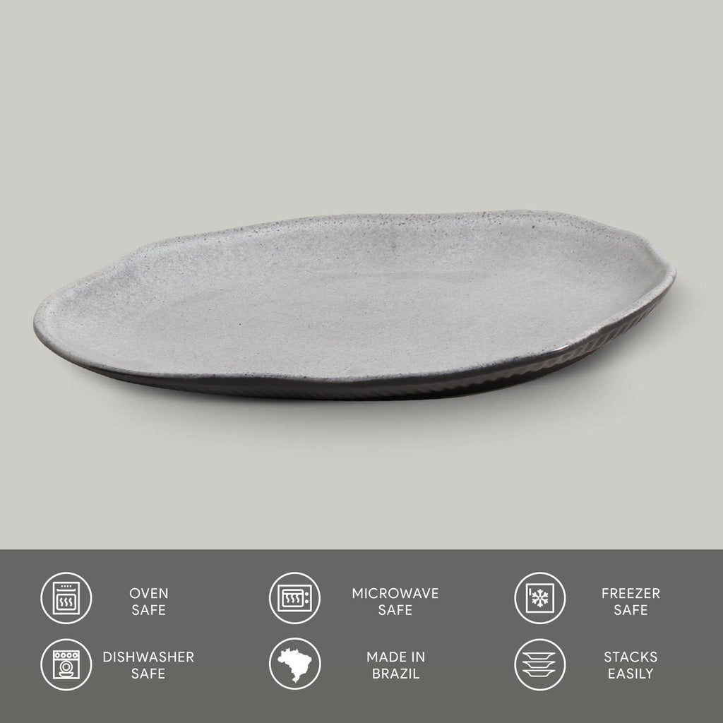 Dust Medium Shallow Oval Platters, Set of 4