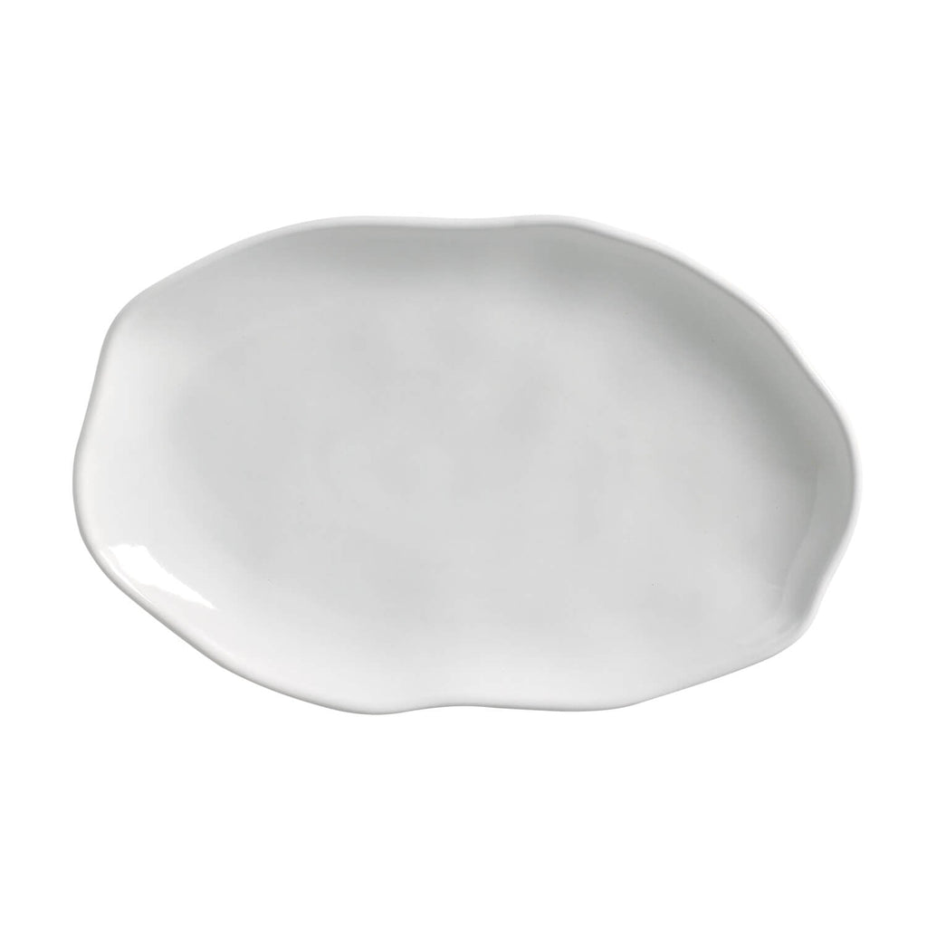 New White Medium Shallow Oval Platters, Set of 4