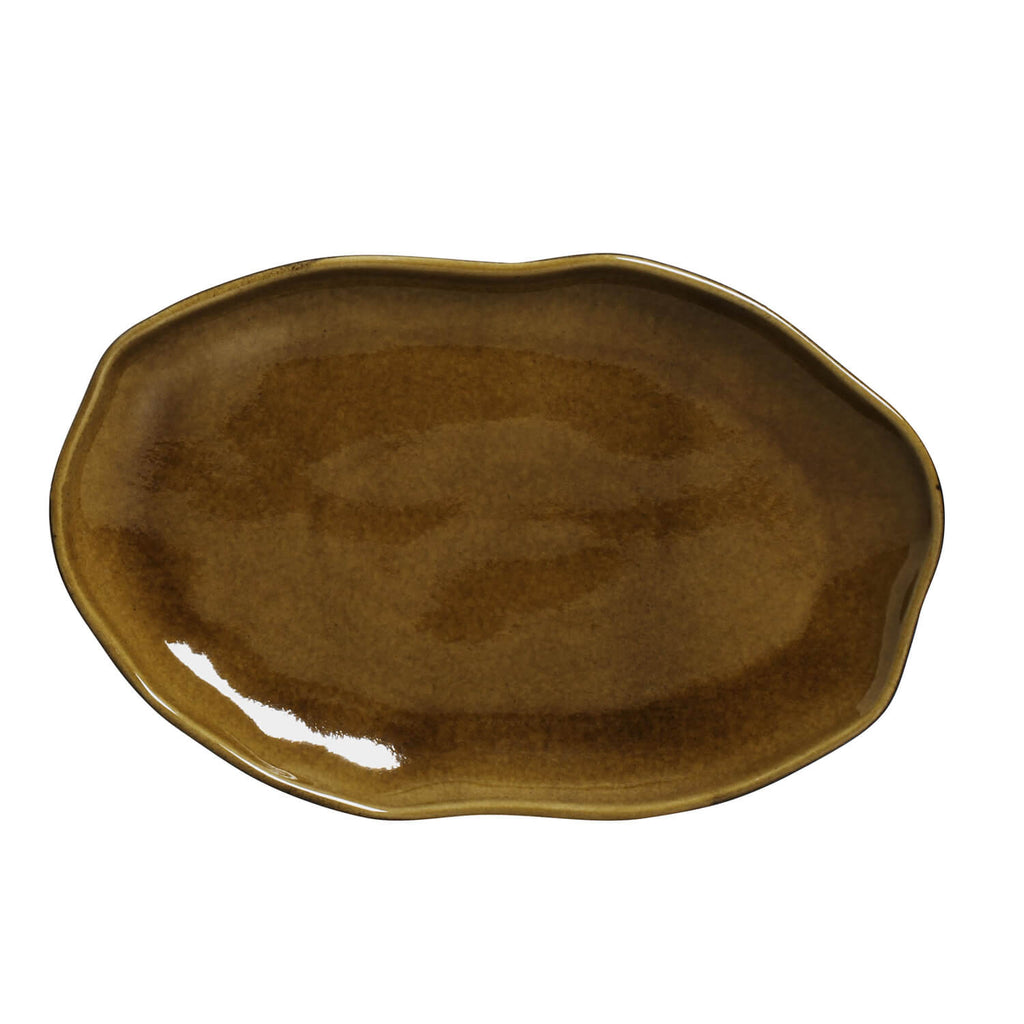 Amber Medium Shallow Oval Platters, Set of 4