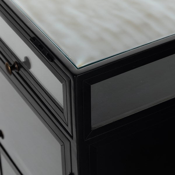 Shadow Box Modular Filing Credenza-Black