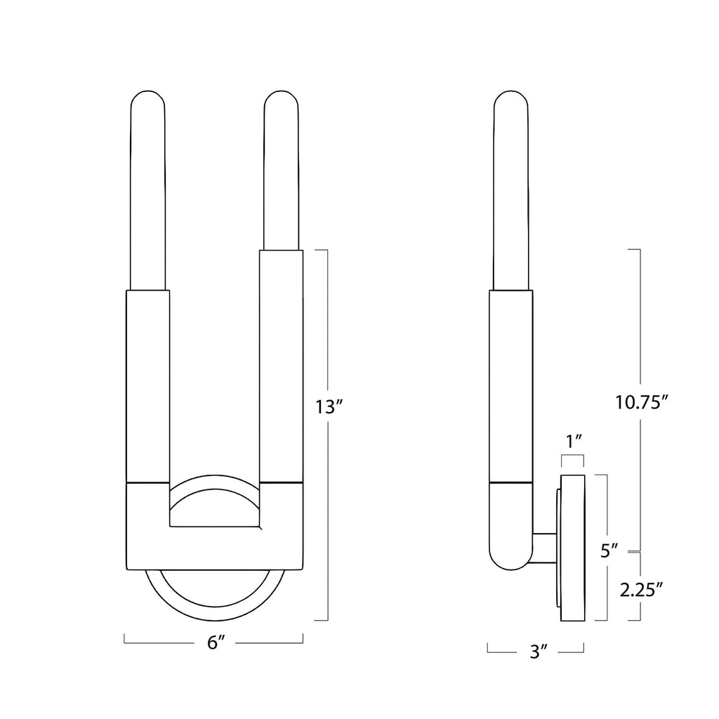 Wolfe Sconce - Natural Brass