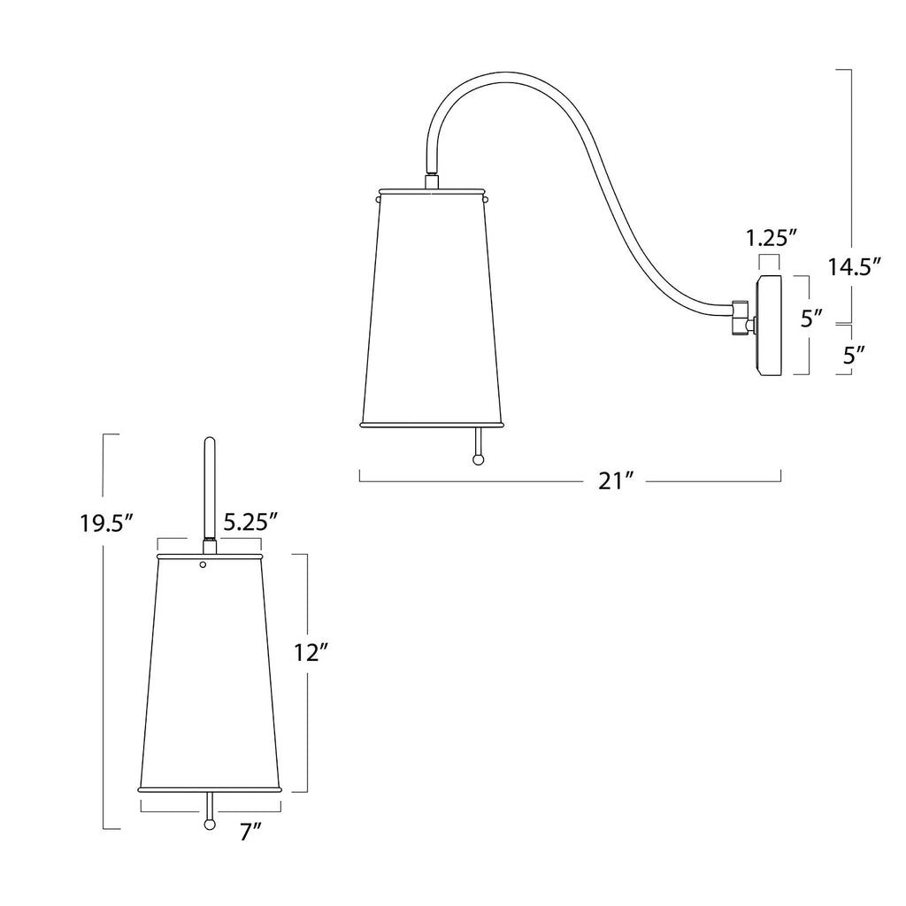 Southern Living Hattie Sconce (Natural Brass)