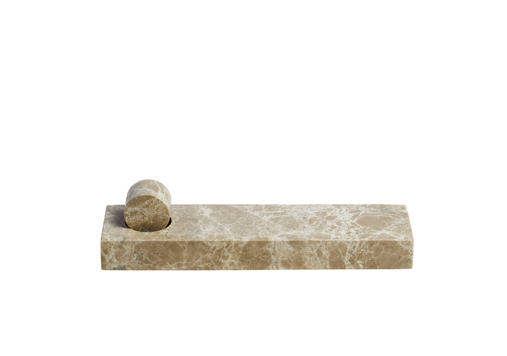 Monolith Incense Holder, Light Brown Marble, Set of 4