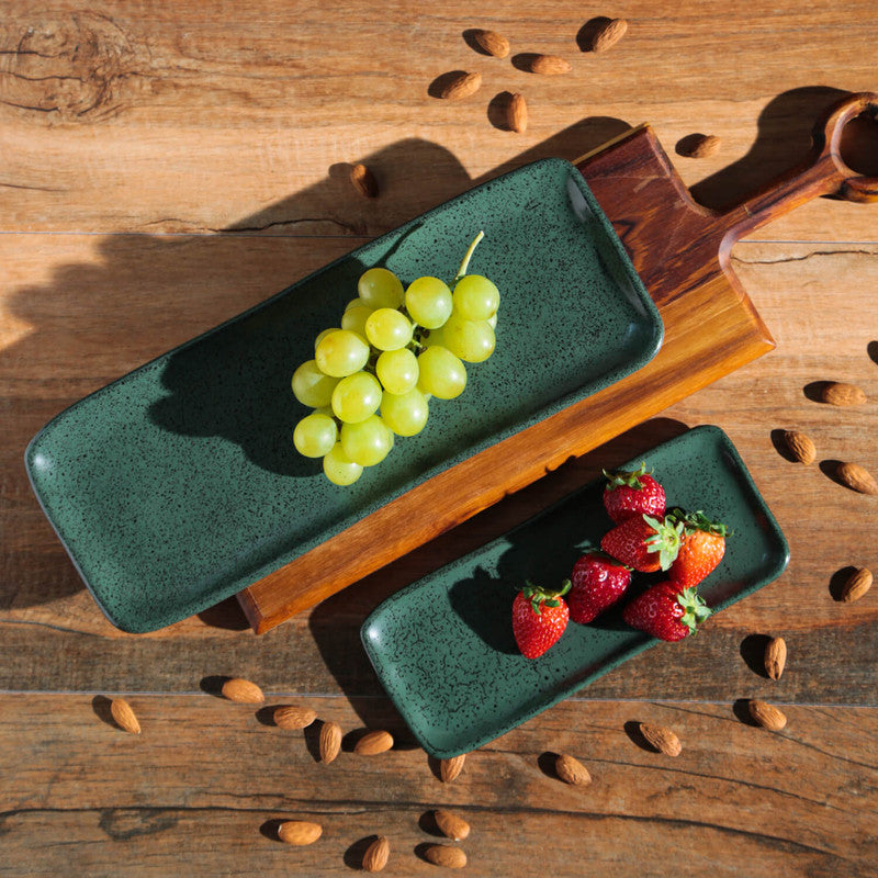 Greenery Rectangular Platters, Set of 4