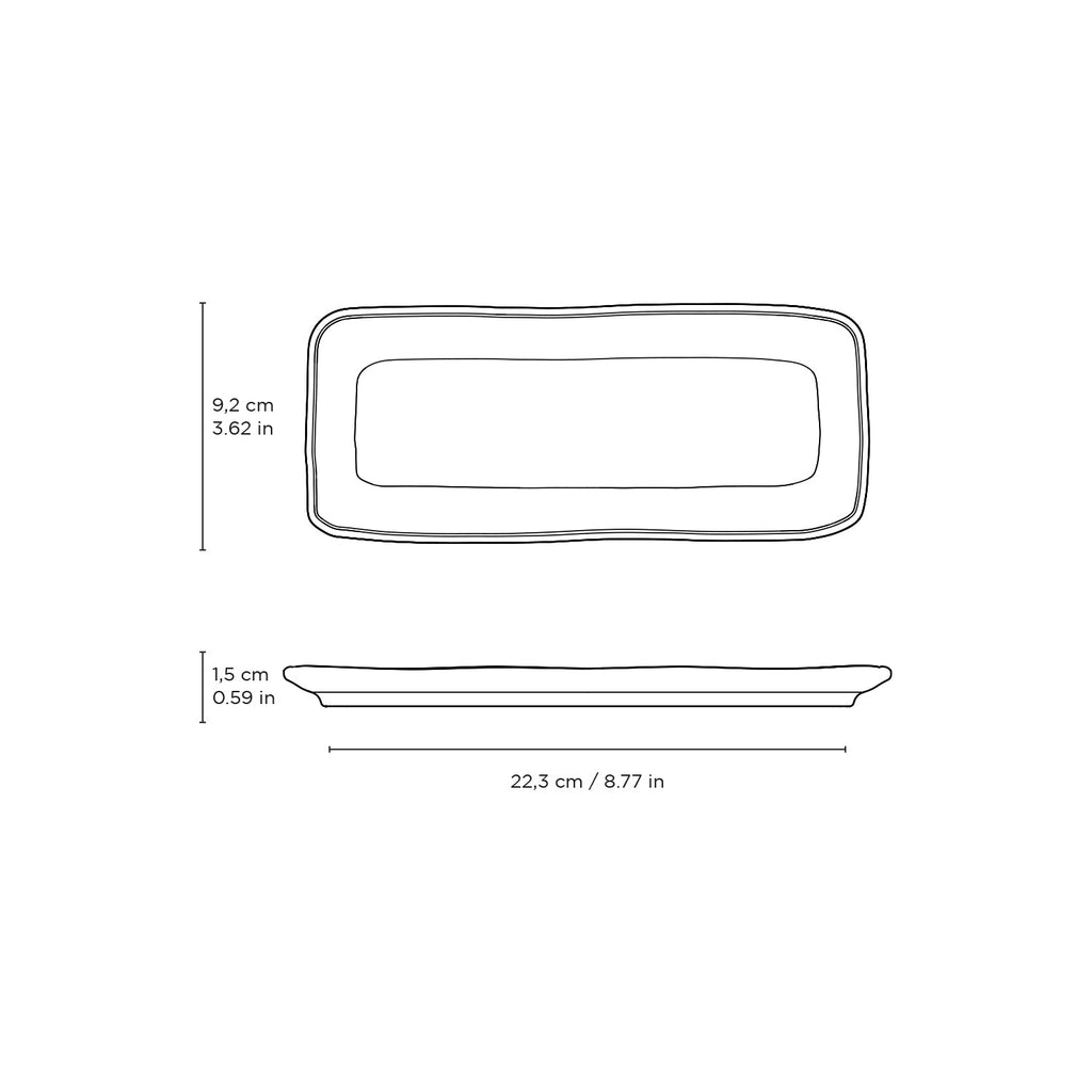 Titanium Rectangular Platters, Set of 4