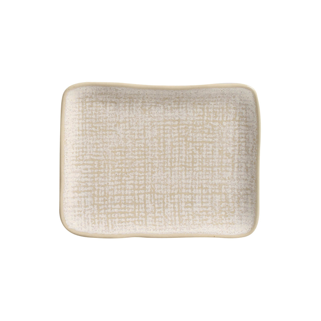 Latte Rectangular Juta Platters, Set of 4