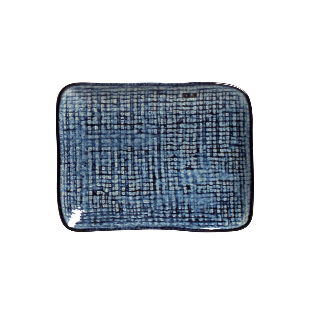 Denim Rectangular Juta Platters, Set of 4