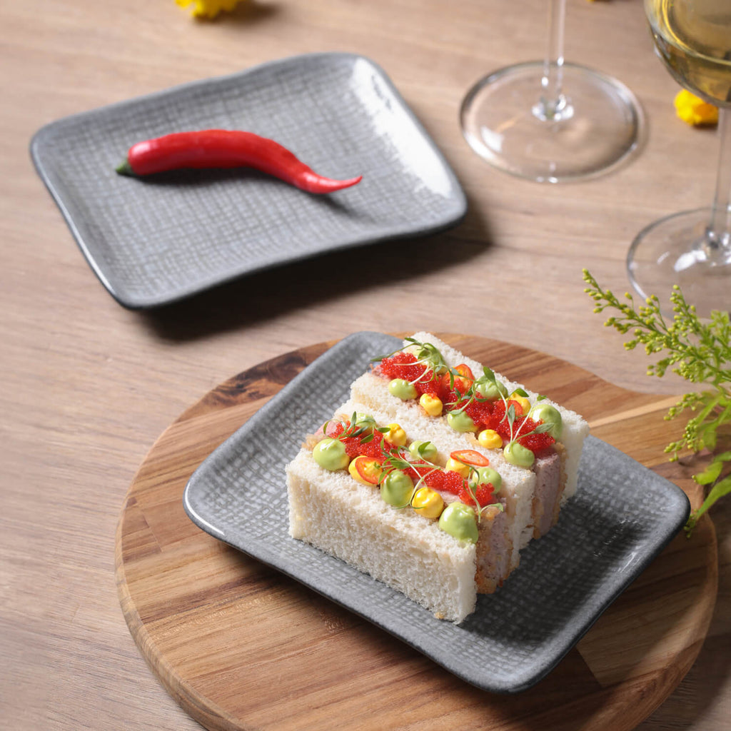 Dust Rectangular Juta Platters, Set of 4