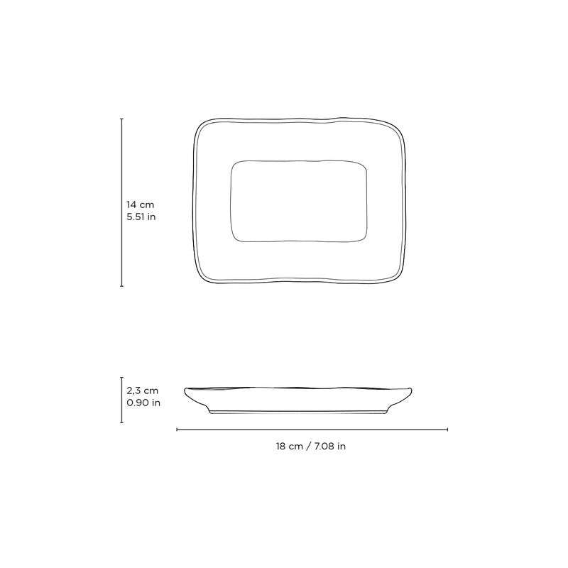 New White Rectangular Juta Platters, Set of 4