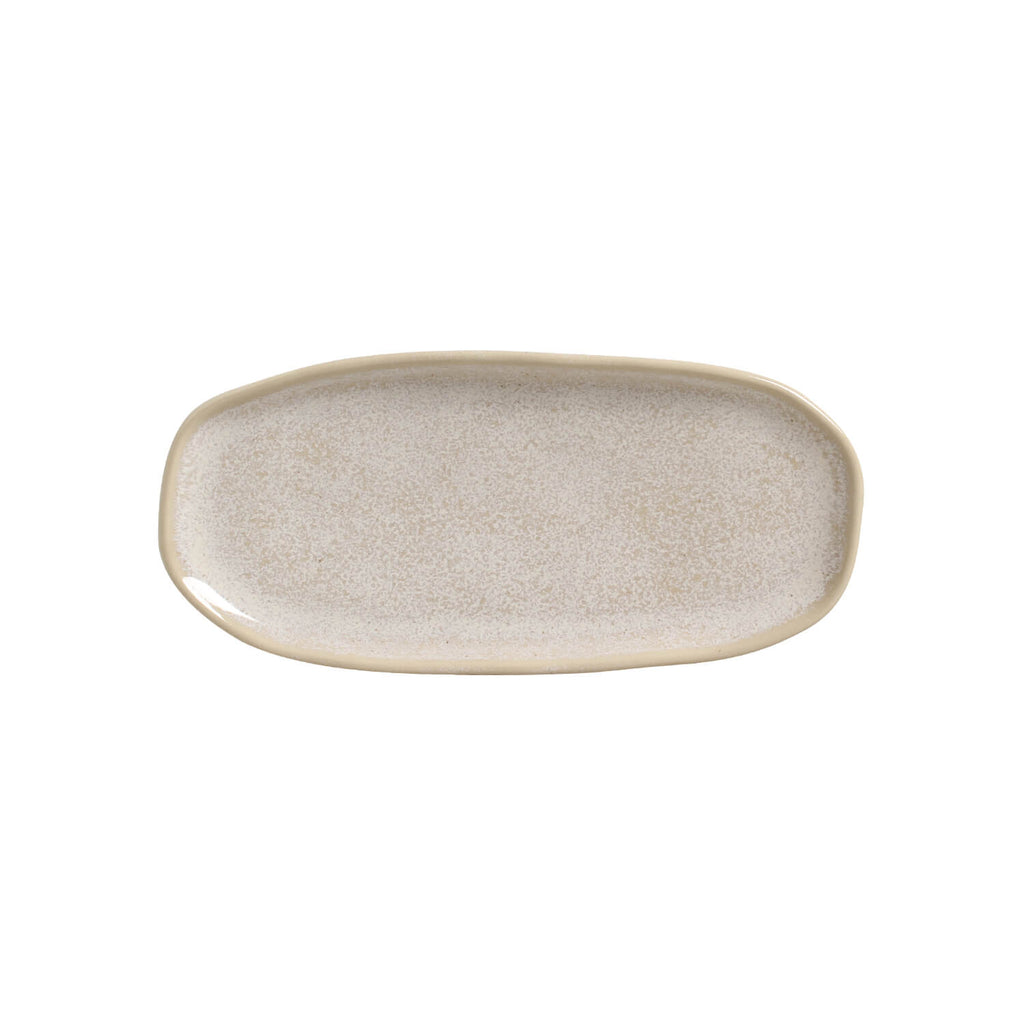 Latte Medium Shallow Oval Platters, Set of 4 (Small Dish)