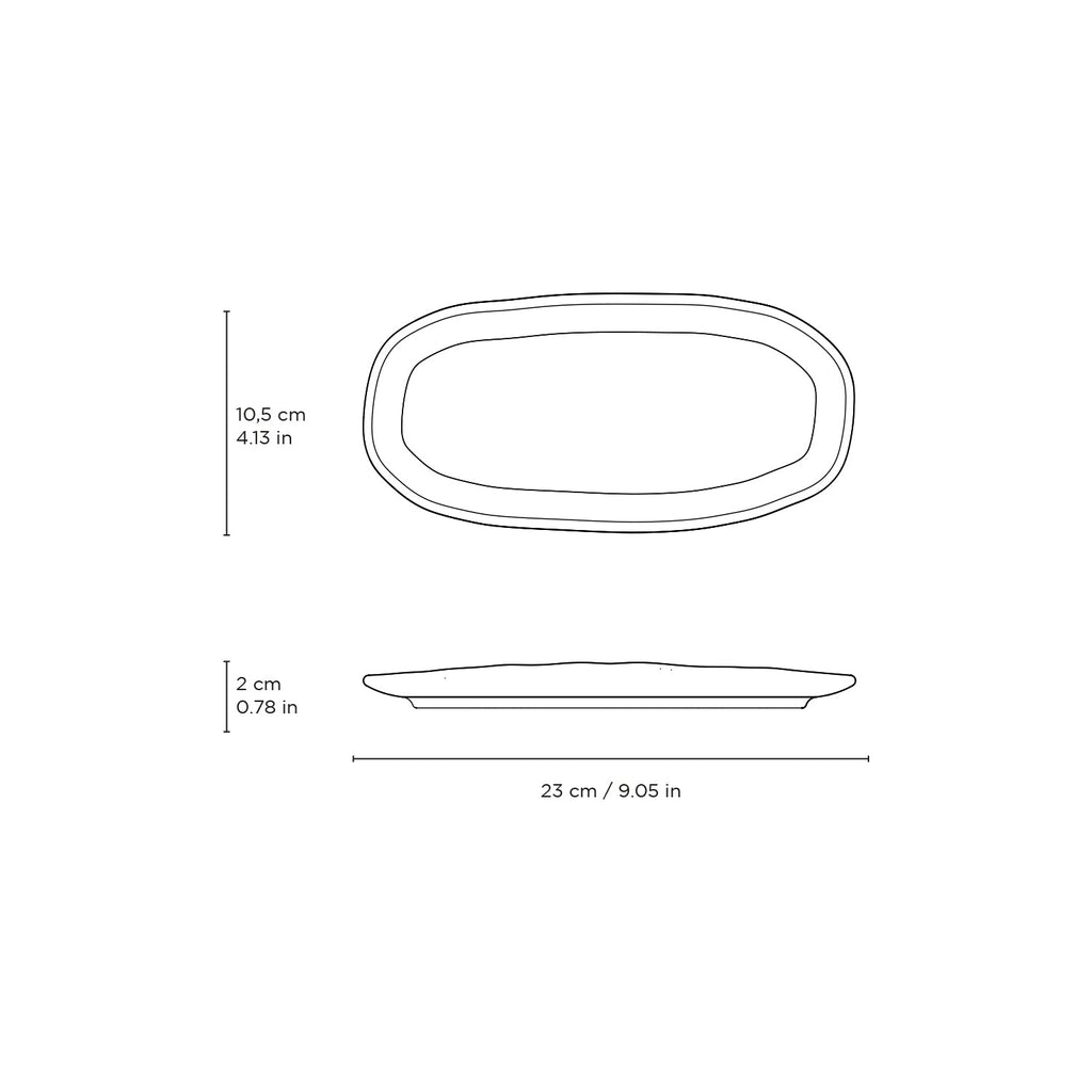 Titanium Medium Shallow Oval Platters, Set of 4 (Small Dish)