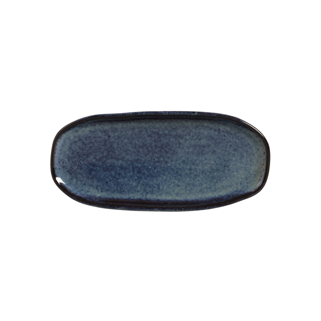 Denim Medium Shallow Oval Platters, Set of 4 (Small Dish)