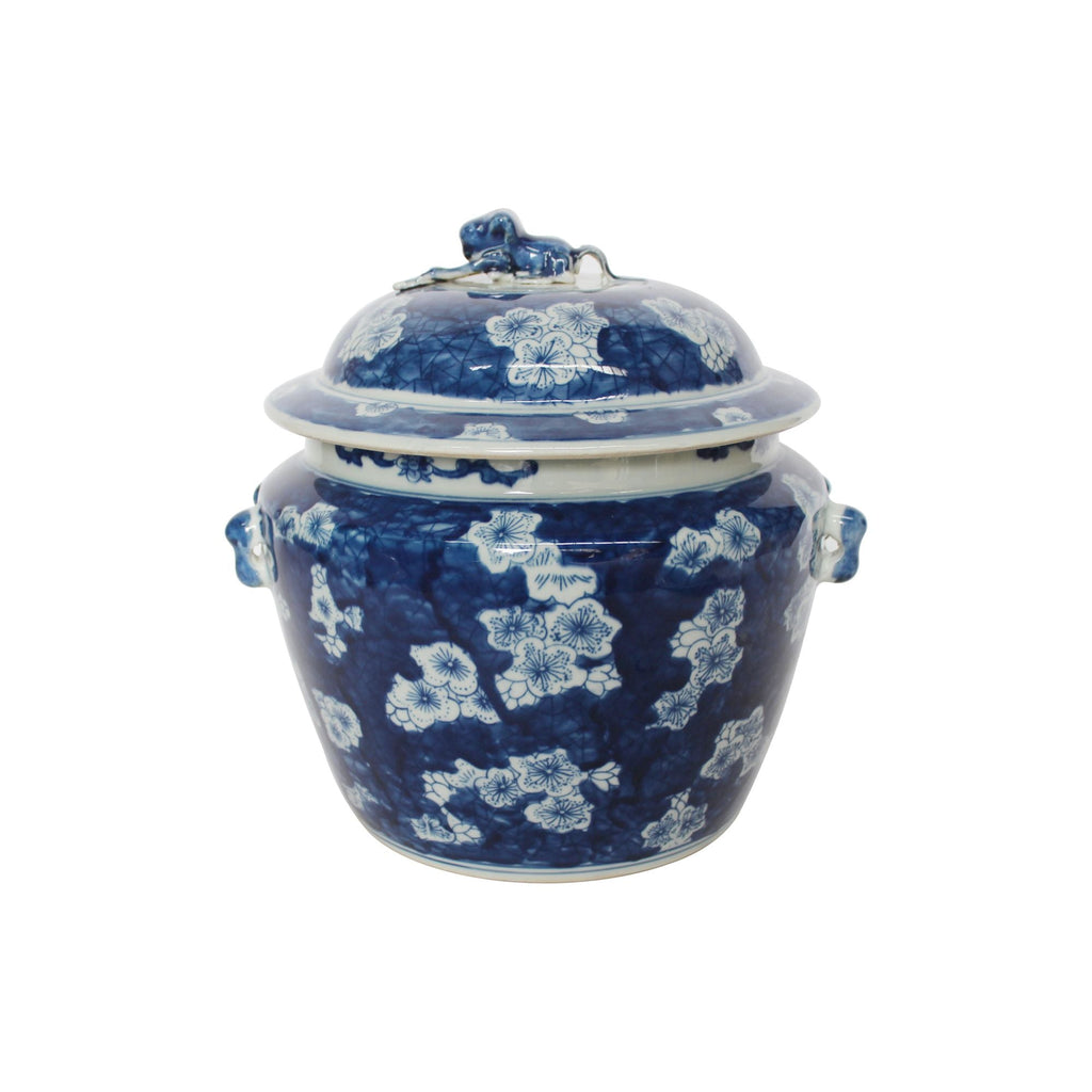 Blue And White Porcelain Plum Petal Rice Jar