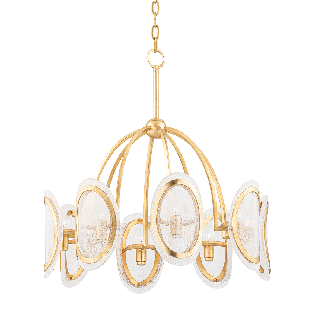 Danes 8 Light Chandelier - Vintage Gold Leaf