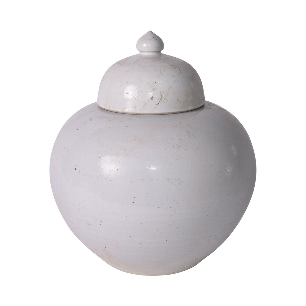 Busan White Lidded Ginger Jar Large