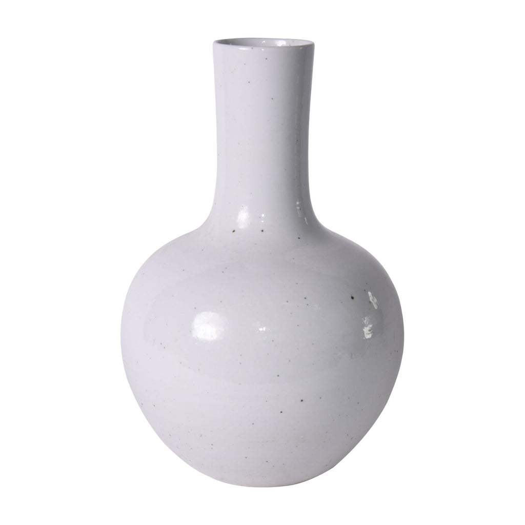 Busan White Globular Vase Large