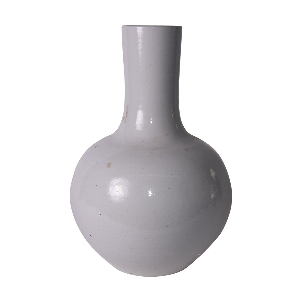 Busan White Globular Vase Small