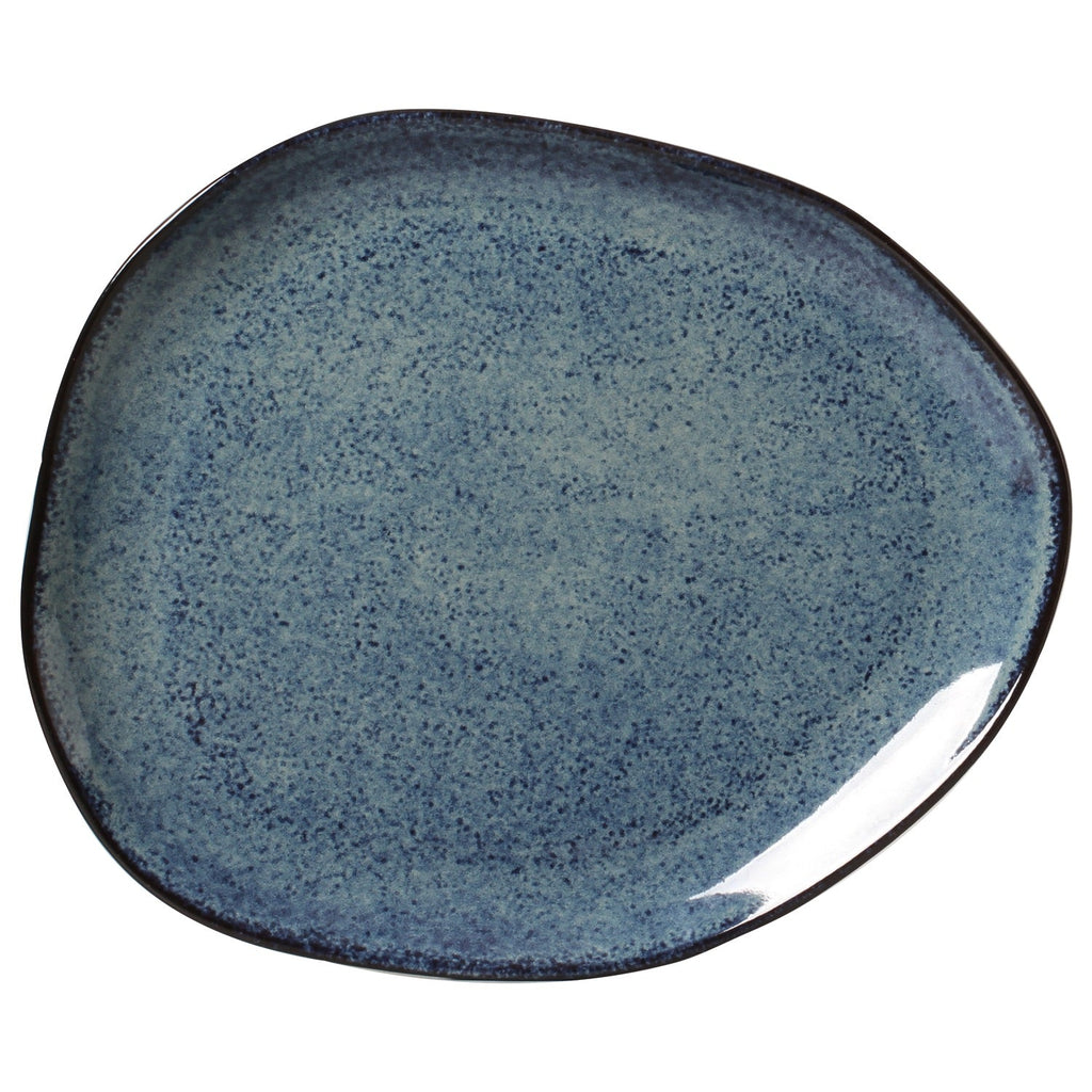 Denim Oval Dinner Plates, Set of 6