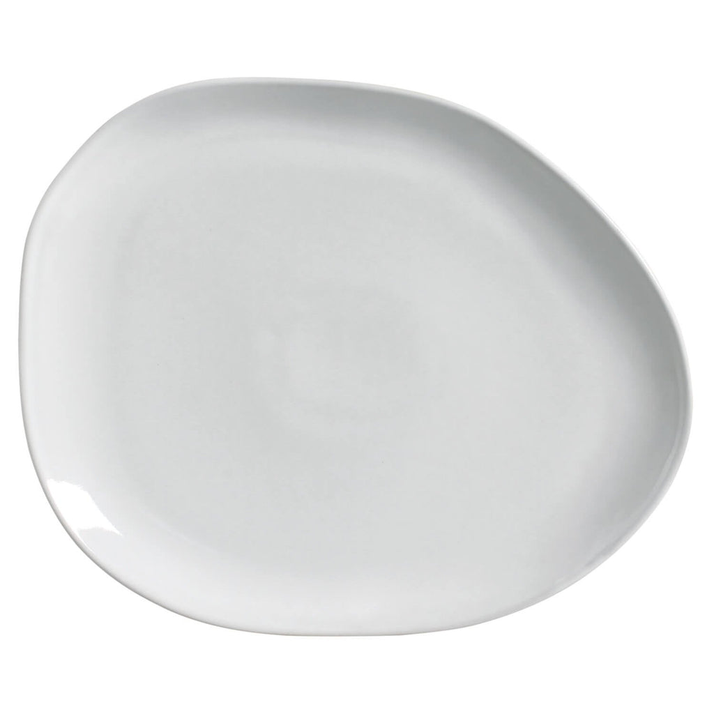 New White Oval Dinner Plates, Set of 6