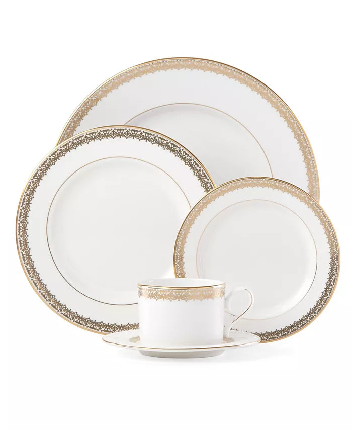 Lace Couture Gold 5 Piece Place Setting