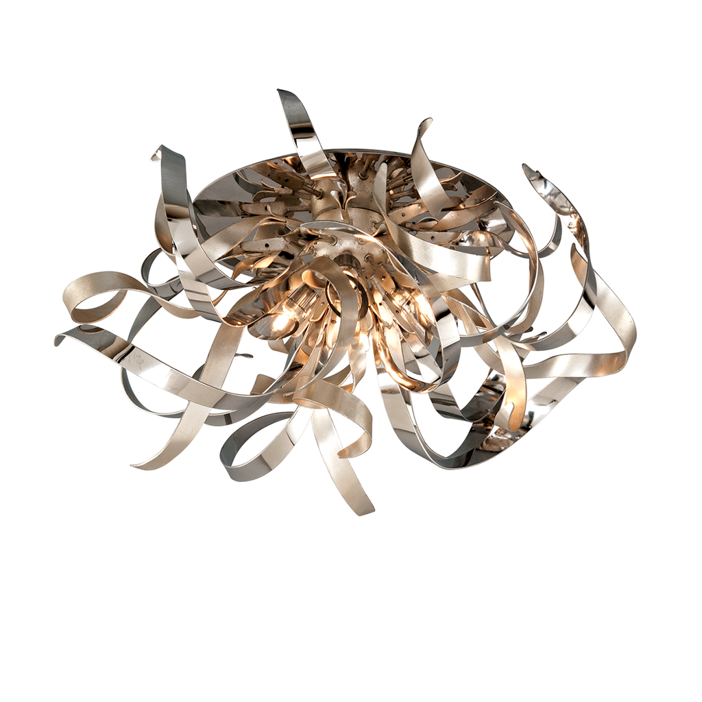 Graffiti Semi Flush - Silver Leaf Polished Stainless