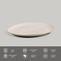 Latte Oval Dessert Plates, Set of 6