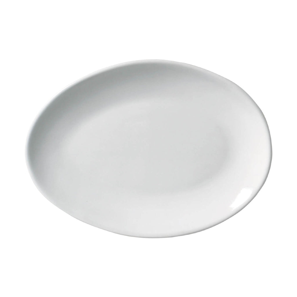 New White Oval Dessert Plates, Set of 6