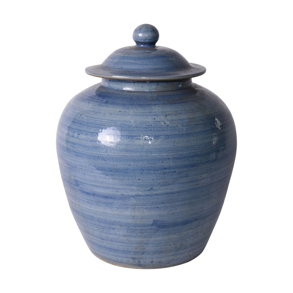 Denim Blue Village Lidded Jar