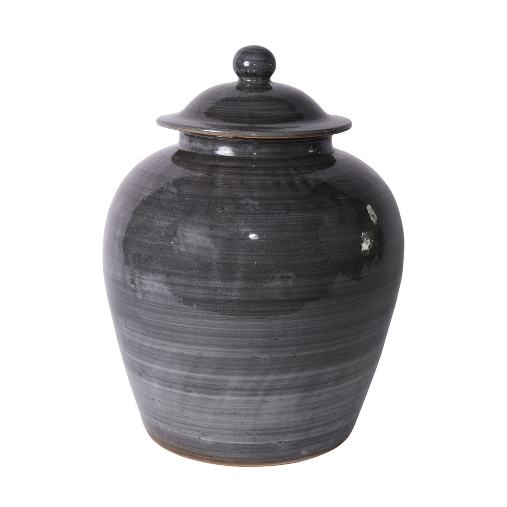 Iron Gray Village Lidded Jar