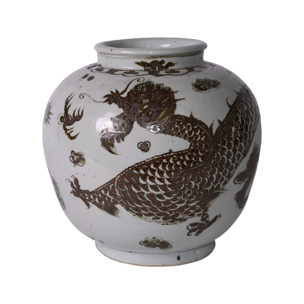 Rusty Brown Dragon Open Top Jar