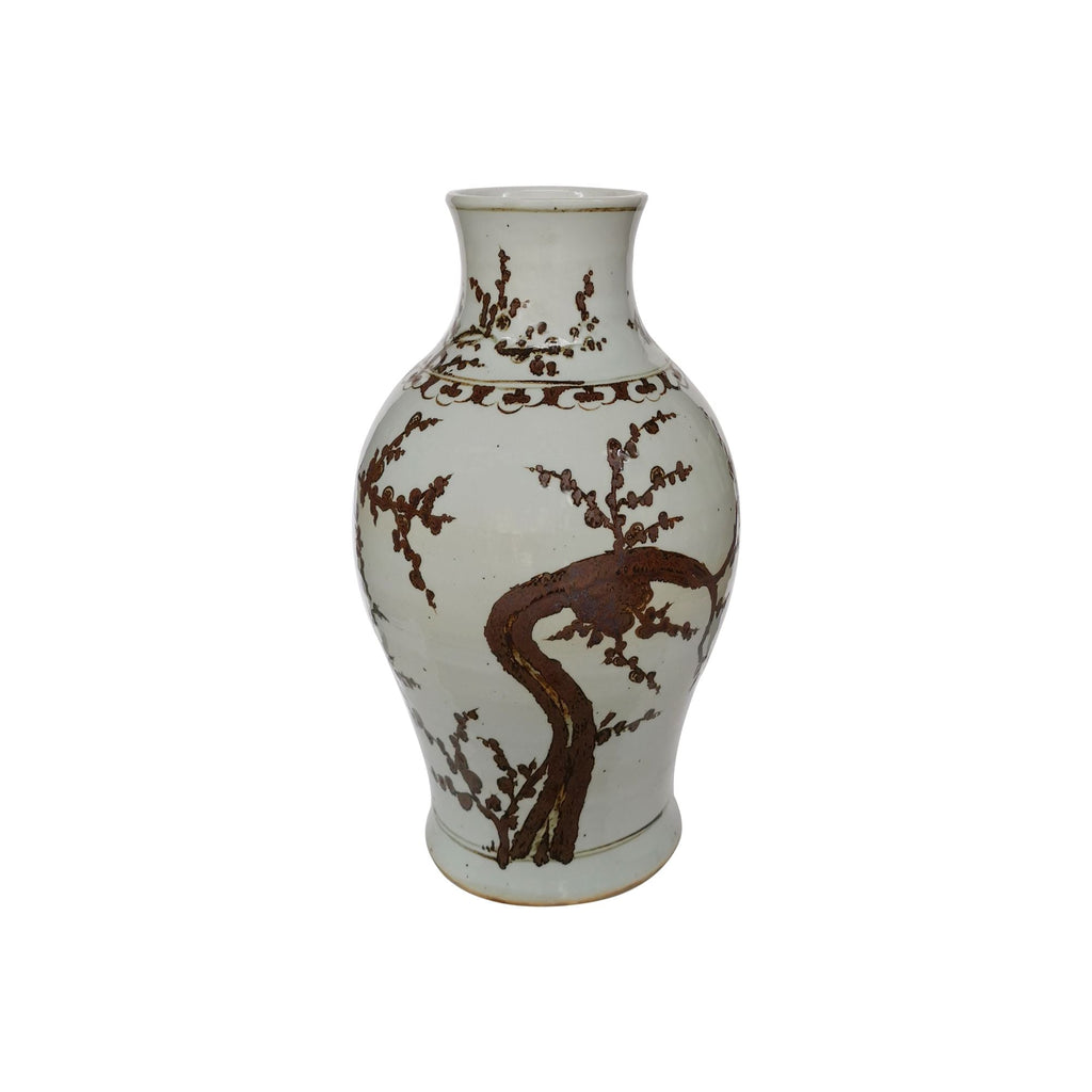 Rusty Brown Plum Branch Vase