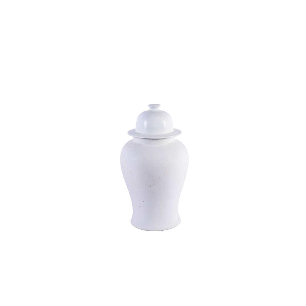 Matte White Temple Jar