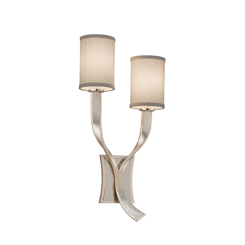 Roxy Wall Sconce Left, 12" - Modern Silver W Polish Stainle